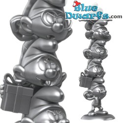 The Column of the Smurfs - Silver - XXL - Resin figurine - Plastoy - 37cm