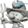 Farmi Schlumpf mit Rechen - Standbild / Gartenfigur - Steinguss - 42x35x24  cm / 13 kilo