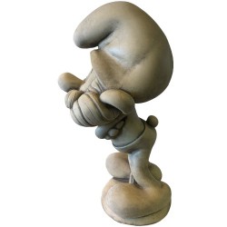 Papa Smurf Statue / Garden Sculpture - Stone Cast - 41x21x23 cm - 11 kg