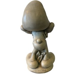 Papa Smurf Statue / Garden Sculpture - Stone Cast - 41x21x23 cm - 11 kg