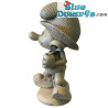Schtroumpf paysan avec râteau  - statue de jardin - Pierre reconstituée - 42x35x24  cm / 13 kilo