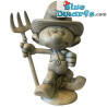 Pitufo labrador con rastrillo - Estatua de Pitufo  - Estatuas de piedra fundida - Los pitufos - 42x35x24  cm / 13 kilo