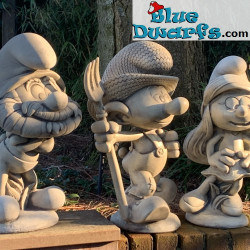 Trendy Smurfette Smurf Statue / Garden Sculpture - Stone Cast - 41x23x22 cm / 11 kilo