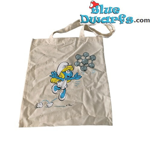 Sack Baumwolle Schlumpf mit Atomium (+/- 40 x 38 cm)
