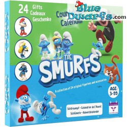 Smurfen Adventkalender speelset - 12 Figuurtjes en 12 Smurfen gadgets - The Purple Cow