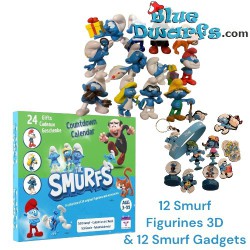 Smurfs Advent Calendar - 12 figures and 12 Smurf gadgets - The Purple Cow