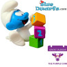 Baby smurf with blocks - Plastic Figurine - The Purple Cow - 6cm