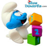 Baby smurf with blocks - Plastic Figurine - The Purple Cow - 6cm