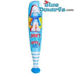 Grouchy smurf - baseball bat - inflatable - Don't smurf with me - 45cm