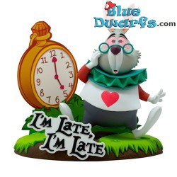 Alice in Wonderland - Wit Konijn met zijn klok - I'm Late, I'm Late - Disney - 10cm