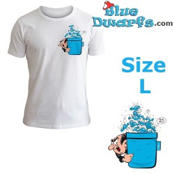 Gargamel vangt de smurfen -  smurf Smurfen T-shirt (Maat L)