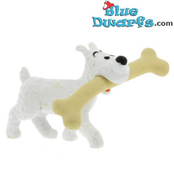 Milú con un gran hueso en la boca – Figura de Tintín – 4,5 cm
