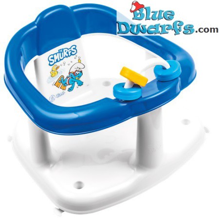 Bath seat with ring toys for toddlers - 7-16 months - The Smurfs - 34x33x24cm