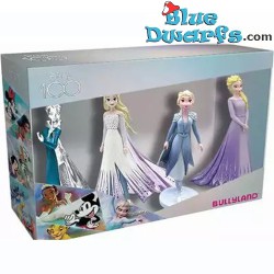 Elsa - Frozen Figurenset mit 4 Spielfiguren - 100 Jahre Platin Frozen Pack -  Bullyland -10cm