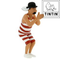 Dupont en baigneur - Tintin figurine de Pvc-  9cm