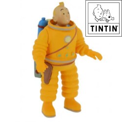 Tintin en scaphandre lunaire - Figurine en PVC de Tintin -  8cm