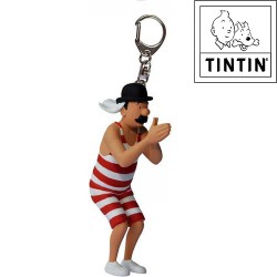 Schultzes im Badeanzug - Schlüsselring Tim und Struppi - 5,5 cm