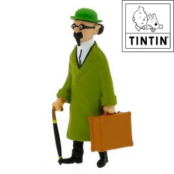 Professor Bienlein in klassischem grünen Mantel - Tim und Struppi Spielfigur - 8,5cm