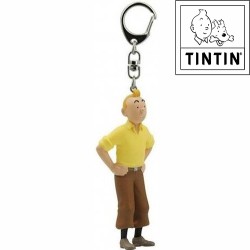 Tintin con classico outfit giallo - Portachiavi Tintin - 5,5 cm