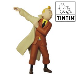 Tintin mettant son trench- Figurines de Pvc - 8,5cm