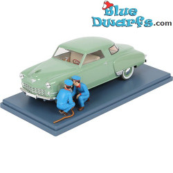 Commander coupé 1947 - Dupont e Dupond - Auto di Tintin - Scala 1/24 - 26 x 12 cm