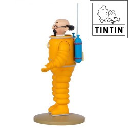 Professor Bienlein als Kosmonaut - Tim und Struppi Kunstharzfigur - 14cm