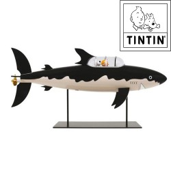 Sous-marin requin du professeur Tournesol - Statue en résine - 77cm