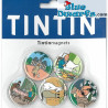 5x Mini Imán de Tintín - Imán de Tintín - +/- 3 cm