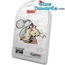 Asterix and Obelix laughing hard - Keyring figurine - Asterix and Obelix - Plastoy - 4cm