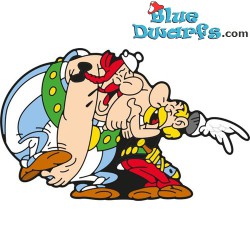 Asterix und Obelix lachen laut - Magnet - Asterix und Obelix Figur - Plastoy - 4cm