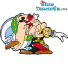 Astérix y Obélix riendo a carcajadas - Imán de figura - Asterix y Obelix - Plastoy - 4cm