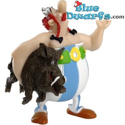 Obelix with Wild Boar - figurine - Asterix Obelix - Plastoy - 8cm