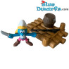 Pitufina pirata en balsa pirata - McDonalds Happy Meal - 2004 - 6cm