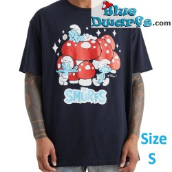 Schtroumpf T-Shirt - Schtroumpfs avec champignon - Taille S