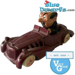 Gargamel in paarse auto ESCI - Gargamobile - 8cm - VG