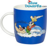 Obélix nada con Ideafix y Astérix en su barriga - Taza de cerámica de Astérix y Obélix - 350ML