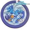 Lila Schlumpf-Münze / Token / Flippo mit silbernem Skaterschlumpf - 4 cm