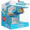 Puffo Golosone con crostata e torta - Blue Resin 2024 - resina - serie 1 - statuea puffi - 11 cm