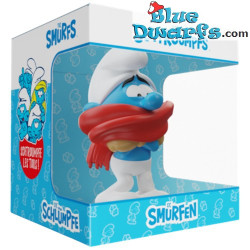 Puffo con sciarpa rossa - resina - Blue Resin 2023 - figurina / Statuea puffi - 11 cm