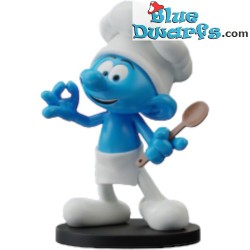 Puffo golosone - Blue Resin 2024 -  resina - figurina / Statuea puffi - 11 cm
