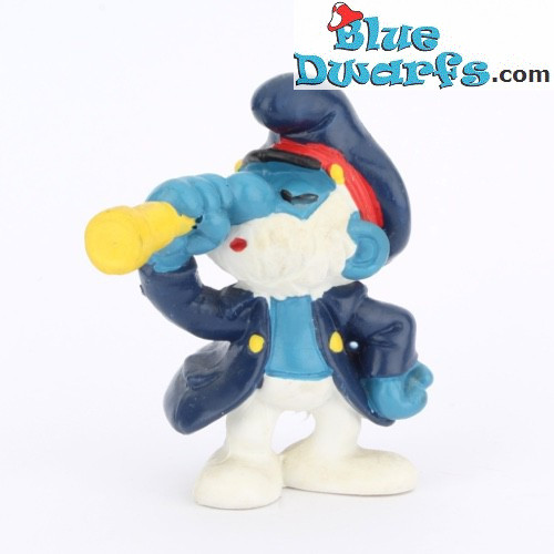 20141: Pitufo capitán - chaqueta azul - Schleich - 5,5cm