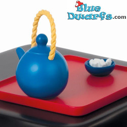 Kuifje drinkt thee - De Blauwe Lotus - Kunsthars beeldje - 18 cm