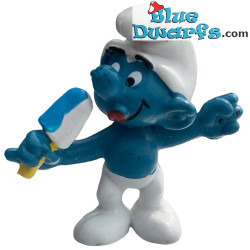 20053: Puffo con gelato - il gelato è Blu bianco - Schleich - 5,5cm