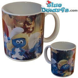 Smurfblossom, Papa Smurf, Brainy Smurf - Smurf Mug - The Smurfs - 325ML