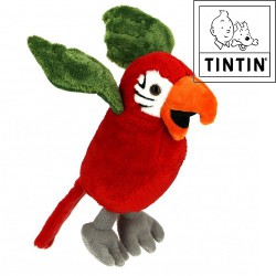 Loro - El pájaro de Bianca Castafiore - Tintin peluche - con botón de sonido - 25cm