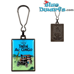 Tintin in the Congo Cover - Tintin Keychain - Metal - 5.5x4cm