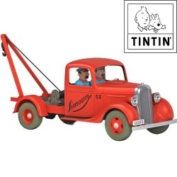 The red recovery truck with Thomson and Thompson - Chevrolet pick up truck  -1934 - Tintin Car - Scale 1/24 - No. 33