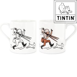 Tintin con Milù sul cavallo - Tazza Tintin - Tintin in Congo - 250ML