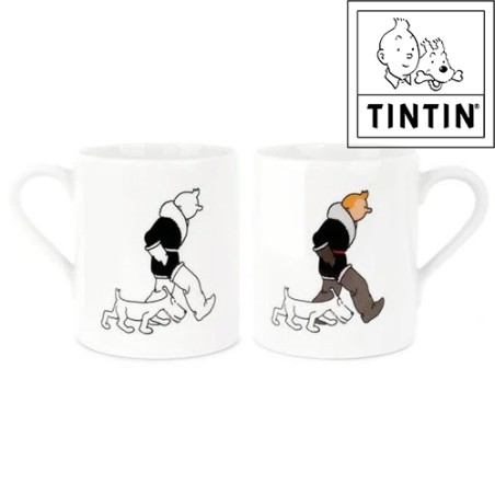 Tintín con botas y conjunto de invierno - Taza Tintin - Tintín en el país de los soviets - 250 ML