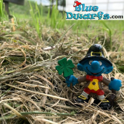 20176: St. Patrick Smurf - black headband - Schleich - 5,5cm